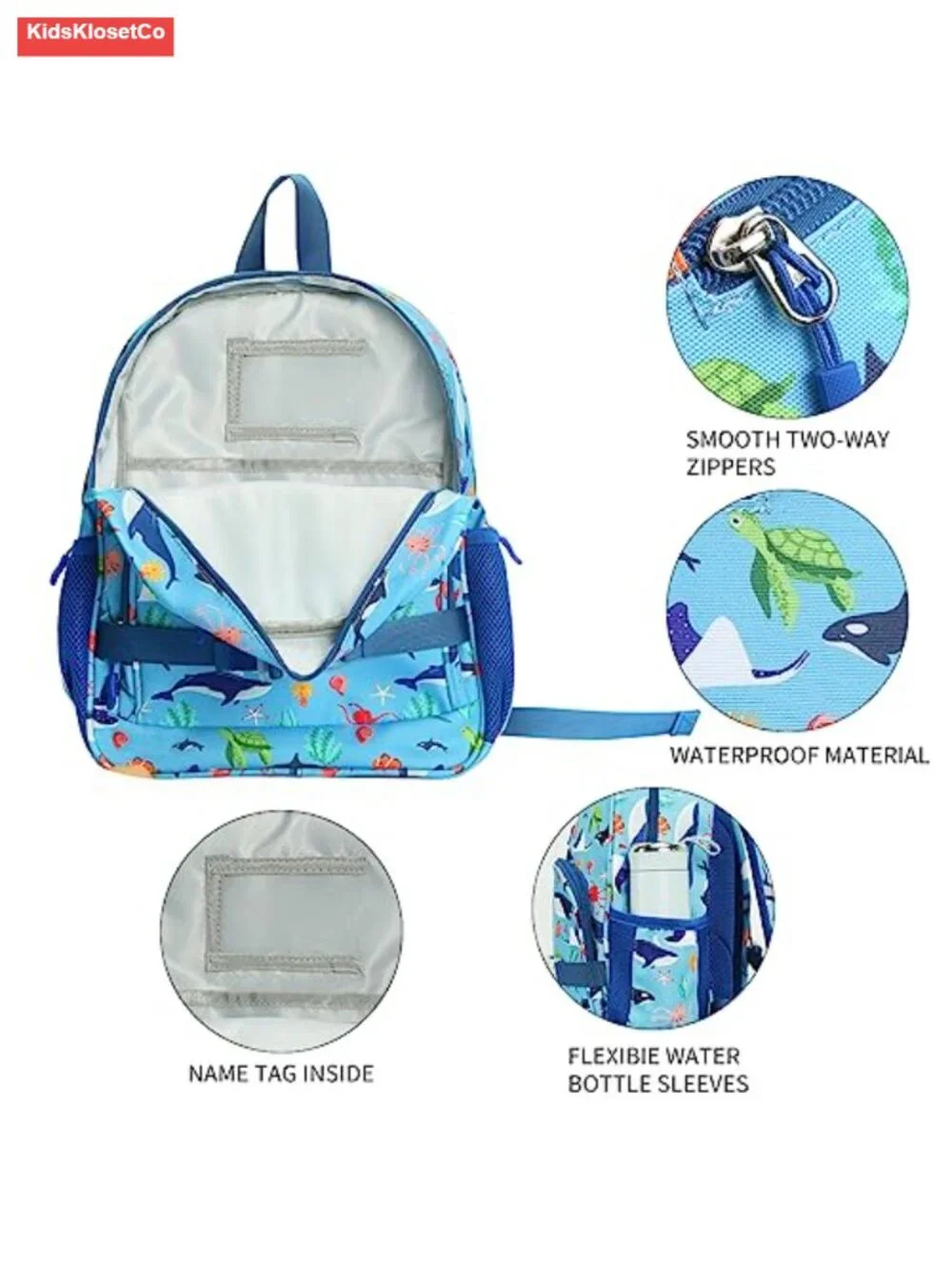 Toddler Backpack for School, Lightweight Kids Daypack with Padded Tablet Sleeve